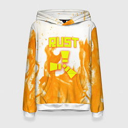 Толстовка-худи женская Rust flame, цвет: 3D-белый