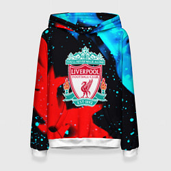 Толстовка-худи женская Liverpool fire steel, цвет: 3D-белый