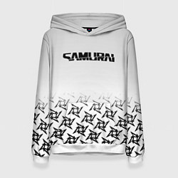 Толстовка-худи женская Samurai logo japan, цвет: 3D-белый