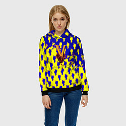 Толстовка-худи женская Cyberpunk 2077 human, цвет: 3D-черный — фото 2