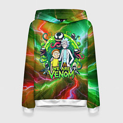 Толстовка-худи женская Рик и Морти - мы Веном мем, цвет: 3D-белый
