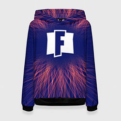 Толстовка-худи женская Fortnite red energy, цвет: 3D-черный