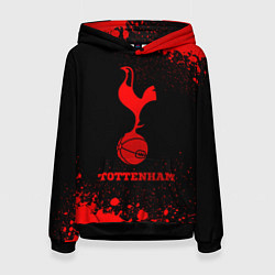 Толстовка-худи женская Tottenham - red gradient, цвет: 3D-черный