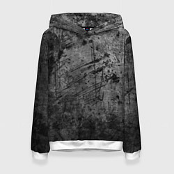 Толстовка-худи женская Абстракция - grunge break, цвет: 3D-белый