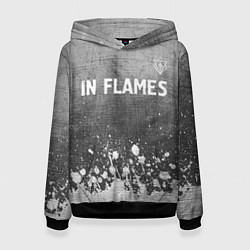 Толстовка-худи женская In Flames - grey gradient посередине, цвет: 3D-черный