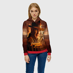 Толстовка-худи женская Indiana Jones and the Great Circle, цвет: 3D-красный — фото 2