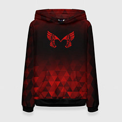 Толстовка-худи женская Placebo red poly, цвет: 3D-черный