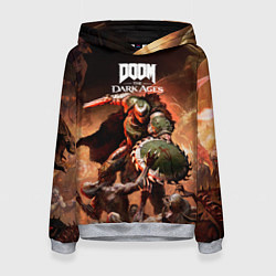 Толстовка-худи женская Doom slayer Doom the dark ages, цвет: 3D-меланж