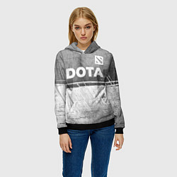 Толстовка-худи женская Dota - grey gradient посередине, цвет: 3D-черный — фото 2