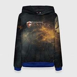 Толстовка-худи женская Stronghold сrusader гроза крестоносцев, цвет: 3D-синий