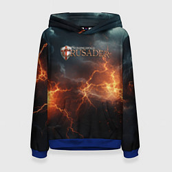 Толстовка-худи женская Stronghold сrusader небесная мощь, цвет: 3D-синий