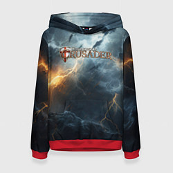 Толстовка-худи женская Stronghold сrusader крестовый гром, цвет: 3D-красный