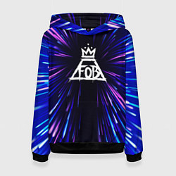 Толстовка-худи женская Fall Out Boy neon energy, цвет: 3D-черный
