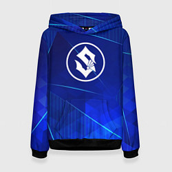 Толстовка-худи женская Sabaton blue poly, цвет: 3D-черный