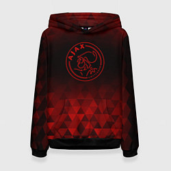 Толстовка-худи женская Ajax red poly, цвет: 3D-черный
