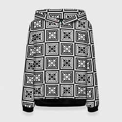 Толстовка-худи женская Керамический декор, цвет: 3D-черный