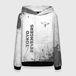 Толстовка-худи женская Tokyo Revengers - white gradient вертикально, цвет: 3D-черный