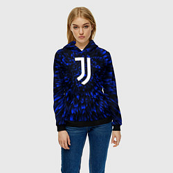 Толстовка-худи женская Juventus blue energy, цвет: 3D-черный — фото 2