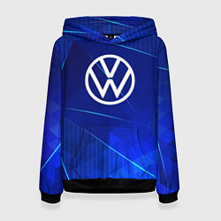 Толстовка-худи женская Volkswagen blue poly, цвет: 3D-черный