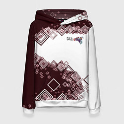 Толстовка-худи женская Снуоборд, цвет: 3D-белый