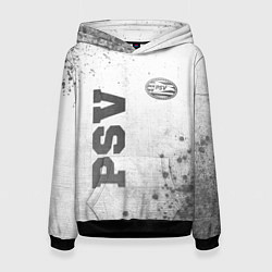 Толстовка-худи женская PSV - white gradient вертикально, цвет: 3D-черный