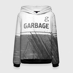Толстовка-худи женская Garbage - white gradient посередине, цвет: 3D-черный
