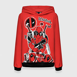 Толстовка-худи женская Такой разный Дэдпул, цвет: 3D-черный