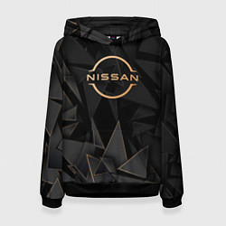 Толстовка-худи женская Nissan golden poly, цвет: 3D-черный