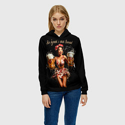 Толстовка-худи женская Все дуреют с этой Японии, цвет: 3D-черный — фото 2