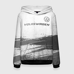 Толстовка-худи женская Volkswagen - white gradient посередине, цвет: 3D-черный