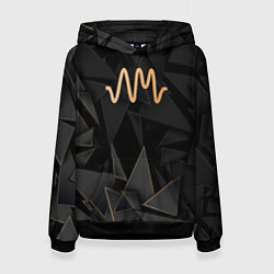 Толстовка-худи женская Arctic Monkeys golden poly, цвет: 3D-черный