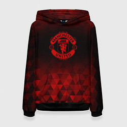 Толстовка-худи женская Manchester United red poly, цвет: 3D-черный