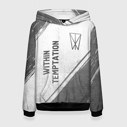 Толстовка-худи женская Within Temptation - white gradient вертикально, цвет: 3D-черный