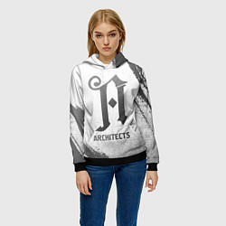Толстовка-худи женская Architects - white gradient, цвет: 3D-черный — фото 2