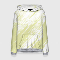 Толстовка-худи женская The color is white and yellow, цвет: 3D-меланж
