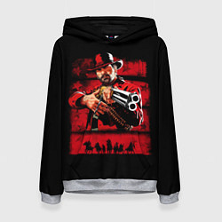Толстовка-худи женская Red Dead Redemption 2, цвет: 3D-меланж