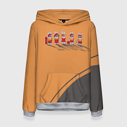 Толстовка-худи женская Пять спортивных кроликов, цвет: 3D-меланж