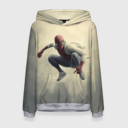 Толстовка-худи женская Человек паук в прыжке, цвет: 3D-меланж