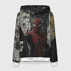 Толстовка-худи женская Spider man night, цвет: 3D-белый
