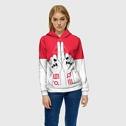 Толстовка-худи женская 30 Seconds to Mars poster, цвет: 3D-белый — фото 2