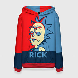 Толстовка-худи женская Rick pop art, цвет: 3D-красный