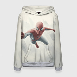 Толстовка-худи женская Человек паук в полете, цвет: 3D-меланж