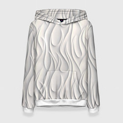 Толстовка-худи женская Рельефный узор, цвет: 3D-белый
