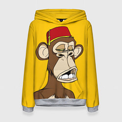 Толстовка-худи женская NFT ape monkey, цвет: 3D-меланж
