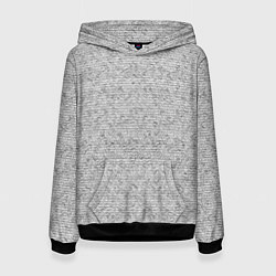 Толстовка-худи женская Текстура в тонкую полоску серый, цвет: 3D-черный