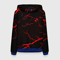 Толстовка-худи женская BMW storm red color, цвет: 3D-синий