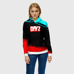 Толстовка-худи женская Dayz neon color, цвет: 3D-белый — фото 2