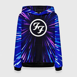 Толстовка-худи женская Foo Fighters neon energy, цвет: 3D-черный