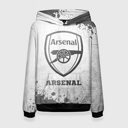 Толстовка-худи женская Arsenal - white gradient, цвет: 3D-черный