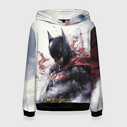 Толстовка-худи женская Бэтмен в тумане, цвет: 3D-черный